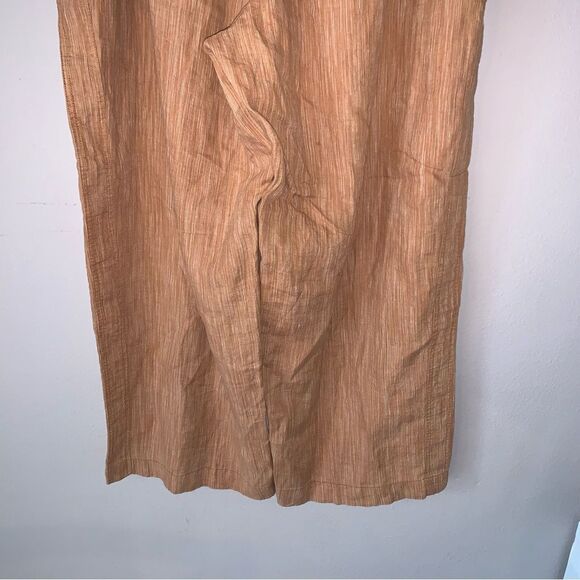 Athleta Cabo 100% Linen Textured Wide Leg Pant Size 24 - Picture 6 of 12